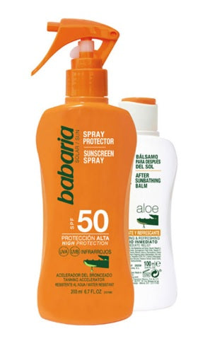Pack BABARIA Aloe Vera SPF 50 Leche + Aftersun