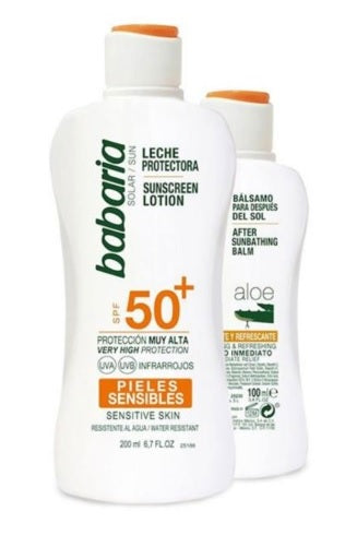 BABARIA Piel Sensible SPF50 LECHE + AFTERSUN