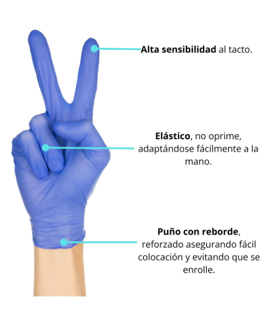 Guante Nitrilo Azul Sensitive 100u
